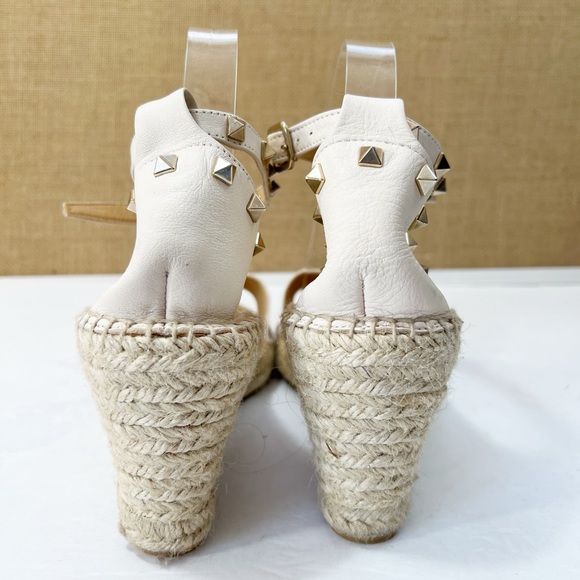 Anthropologie Maypol Ankle Strap Studded Leather Espadrille Sandals Size 9.5 - Picture 7 of 10